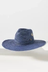 Van Palma Eva Straw Rancher In Blue