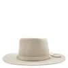 Van Palma India Wool Felt Fedora Hat In Ivory In Burgundy