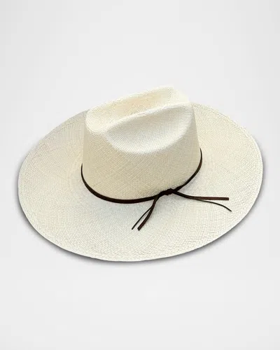 Van Palma Leandro Hand Woven Large Brim Hat In Natural