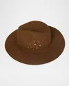 Van Palma Lena Merino Wool Hat W/ 14-karat Gold Plated Charms In Whisky