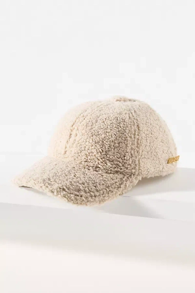 Van Palma Muse Fuzzy Baseball Cap In Neutral