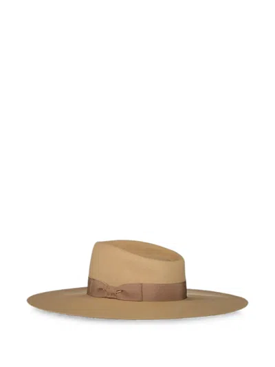 Van Palma Paul Wide-brim Hat In Brown