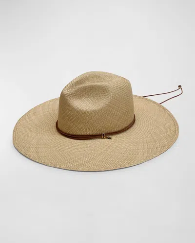 Van Palma Sonny Straw Large Brim Hat In Brown
