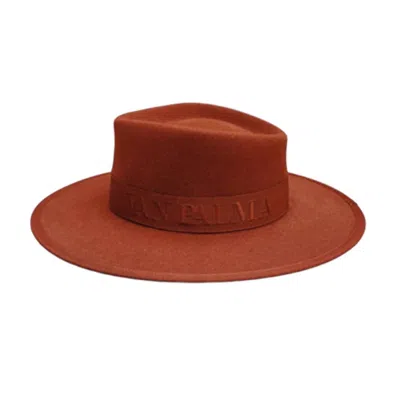 Van Palma Vantis Wool Hat In Terracotta In Brown