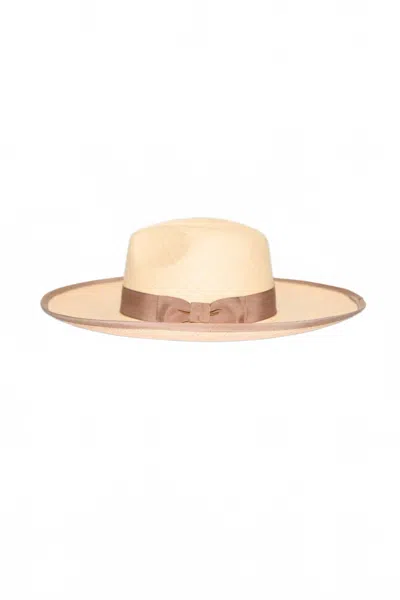 Van Palma Women's Gros Ribbon Straw Hat In Beige In Brown