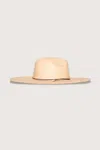 Van Palma Women's Straw Hat With Leather Wire In Beige/leather In Brown