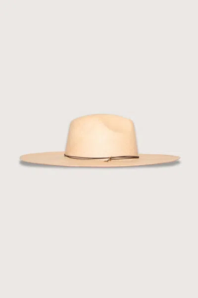 Van Palma Women's Straw Hat With Leather Wire In Beige/leather In Brown