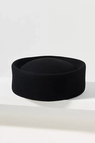 Van Palma Wool Felt Pillbox Hat In Black