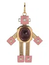 Van Robot 18k Yellow Gold Maxi Bespoke Robot Tourmaline And Diamond Pendant In Gold