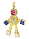 Van Robot 18k Yellow Gold Multi-stone Robot-shaped Pendant In Multi