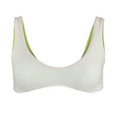 Van Women's Green / White Gaya Bikini Top - White In Green/white