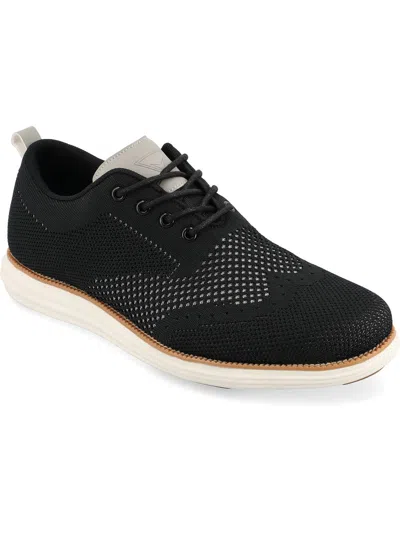 Vance Co. Ezra Mens Knit Lace-up Casual And Fashion Sneakers In Black