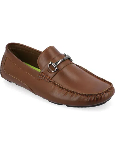 Vance Co. Men's Holden Tru Comfort Foam Slip-on Bit Driving Loafers In Brown