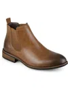 Vance Co. Landon Mens Faux Leather Stretch Chelsea Boots In Pink