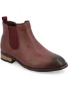 Vance Co. Mens Landon Stacked Heel Chelsea Boots In Red