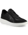 Vance Co. Men's Berlin Comfort Lace Up Low Top Flexible Court Sneakers In Black