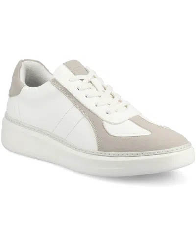 Vance Co. Men's Berlin Comfort Lace Up Low Top Flexible Court Sneakers In White