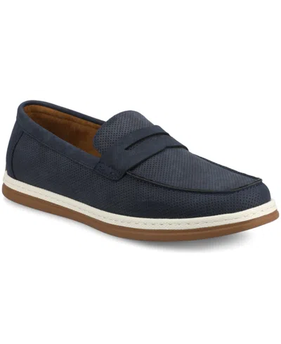 Vance Co. Men's Brantley Casual Flexible Penny Loafers In Navy