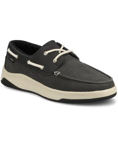 Vance Co. Men's Catamaran Low Top Flexible Boat Shoe Sneaker In Black