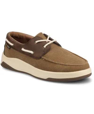 Vance Co. Men's Catamaran Low Top Flexible Boat Shoe Sneaker In Brown