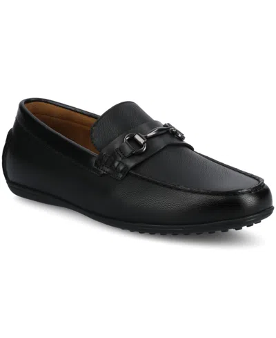 Vance Co. Men's Charles Flexible Driving Bit Loafers In Black