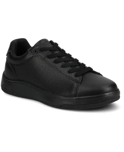 Vance Co. Men's Colt Comfort Low Top Flexible Court Sneaker In Black