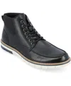 Vance Co. Mens Dalvin Flat Heel Lace-up Boots In Black