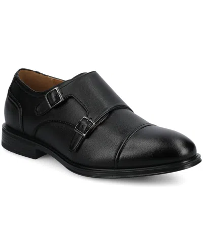 Vance Co. Men's Dillon Comfort Double Monk Strap Dress Shoe In Black