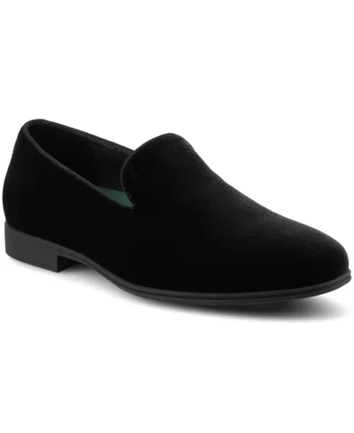 Vance Co. Men's Giovanni Comfort Dress Loafers In Black Velour