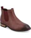 Vance Co. Mens Landon Stacked Heel Chelsea Boots In Brick