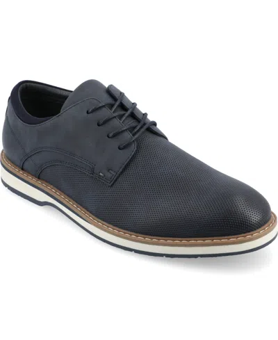 Vance Co. Men's Leon Tru Comfort Foam Lace-up Casual Dress Shoes In Navy