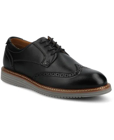 Vance Co. Men's Lorenzo Comfort Wingtip Dress Shoe In Black