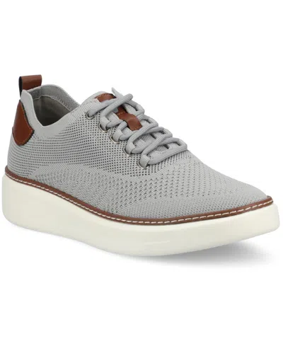 Vance Co. Men's Norris Comfort Casual Knit Sneakers In Grey