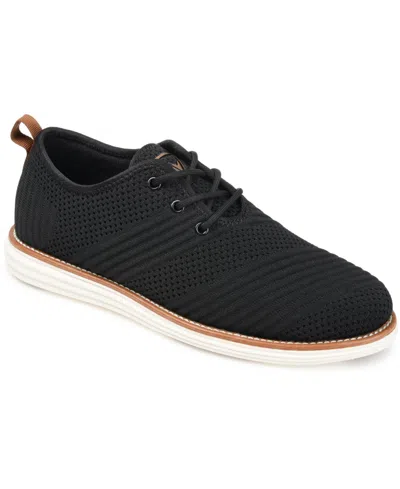 Vance Co. Men's Novak Wide Width Tru Comfort Foam Knit Lace-up Round Toe Dress Shoes In Black