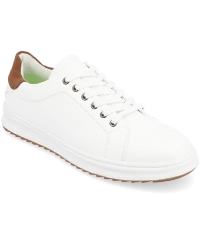 Vance Co. Men's Robby Casual Lace Up Sneakers In White