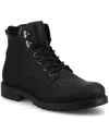 Vance Co. Mens Block Heel Combat Boots In Black