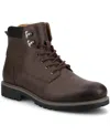 Vance Co. Mens Block Heel Combat Boots In Brown