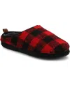 Vance Co. Men's Roland Fleece Shearling Slide Slipper In Red