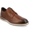 Vance Co. Rutger Plain Toe Derby In Cognac