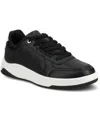 Vance Co. Men's Swift Comfort Perforated Low Top Flexible Sneaker In Black