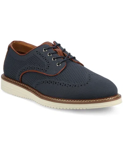 Vance Co. Men's Whitaker Comfort Casual Knit Dress Shoe In Navy