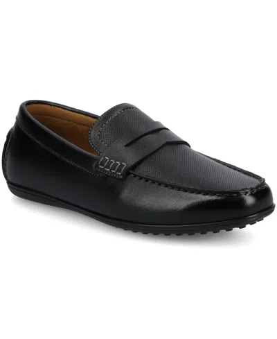 Vance Co. Men's Yates Comfort Driving Penny Loafers In Black