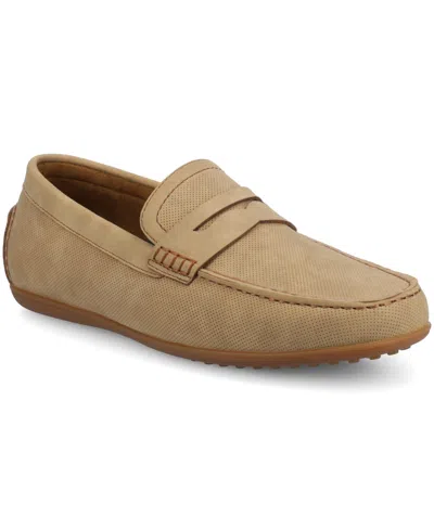 Vance Co. Men's Yates Comfort Driving Penny Loafers In Taupe