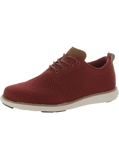 Vance Co. Mens Comfort Insole Knit Casual And Fashion Sneakers In Red