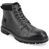 Vance Co. Mens Fegan Flat Heel Lace-up Boots In Black