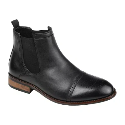 Vance Co. Mens Garrett Block Heel Chelsea Boots In Black