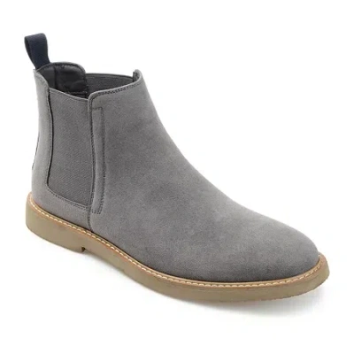 VANCE CO. MENS JC MARSHON FLAT HEEL CHELSEA BOOTS