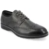 Vance Co. Men's Ozzy Wingtip Tru Comfort Foam Hybrid Dress Shoes In Grey
