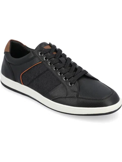 Vance Co. Rogers Mens Faux Leather Lace-up Oxfords In Black
