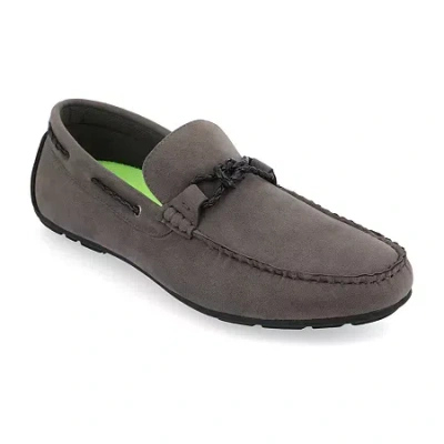 Vance Co. Tyrell Mens Moc Closed Toe Loafers In Gray